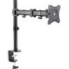 DIGITUS Supporto per monitor - Morsetto da tavolo - 1 monitor - Fino a 27 pollici - Fino a 1x 8 kg - VESA 75x75, 100x100 - Nero