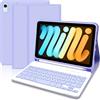 tititinita Custodia per tastiera per iPad Mini 7 (A7 Pro) 2024 8,3 pollici, custodia con tastiera per iPad mini A17 Pro / 6sesta generazione, custodia con tastiera mini iPad rimovibile e portapenne per mini 7a