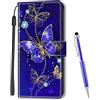 MadBee Custodia Compatibile con Huawei Honor 10 lite, Portafoglio Creativo Colorato Libro Pelle PU Flip Caso Magnetica Supporto Cover per Huawei Honor 10 lite (Farfalla B)