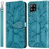 ZZHAO Cover per Samsung Galaxy A12 / M12 Custodia Libro Protettiva Caso Premium PU Pelle Flip Portafoglio Case con Kickstand Magnetica Chiusa Porta Carte per Samsung Galaxy A12 / M12 -Turchese