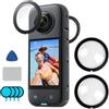 Sangcca X3 - Protezione per obiettivo panoramico,Dual Lens Guards per X3 accessorio di protezione durevole e trasparente, anti-graffio e anti-polvere, facile da installare