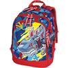 Tinta Unita Zaino Scuola Dream Cross Young Dino Robot (Shark Robot, Rosso)