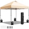 VIVOHOME Tenda Pop-up 3x3m Gazebo One Push Setup Tenda da Campeggio Portatile per Esterni Heavy Duty con Ruote Borsa per il Trasporto e 4 Sacchi di Sabbia