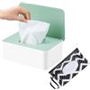 SEPSCO Porta Salviette Umidificate 2Pezzi, Scatola Salviettine Neonato e Sacchetti-Salviette Grande Salviettine Dispenser con Coperchio Antipolvere Impermeabile Riutilizzabile per Home Bagno Office