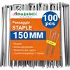 Amagabeli Garden Home 100 Picchetti Pacciamatura a U in Acciaio Lunghi 150Mm Dia