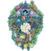 Ravensburger - Puzzle Wooden in Legno, 300 Pezzi, Tema Cooku Clock con 25 Piccole Sagome in Legno, Puzzle Animali, Idea Regalo 10+ Anni