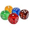 HYROOY I dadi di cristallo impermeabili 25mm 6 lati dell'angolo rotondo di cristallo dadi del gioco da tavolo per il gioco d'azzardo