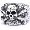 FREELANCE JW Anello da uomo CrossBones Skull (10) - BRUNITO