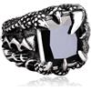 FREELANCE JW Anello in acciaio inossidabile Dragon's Claw (12) - NERO