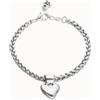 Uno de 50 Bracciale a catena con piccolo cuore placcato in argento sterling (M) -
