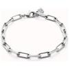 Uno de 50 Bracciale con maglie grandi placcato argento Sterling -