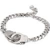 FREELANCE JW Bracciale da uomo manette - ARGENTO/ACCIAIO