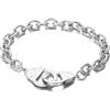 FREELANCE JW Bracciale da uomo manette - ARGENTO/ACCIAIO