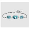 LUCA BARRA BRACCIALE DONNA CON CRISTALLI ACQUA MARINA -