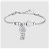 LUCA BARRA BRACCIALE DONNA IN ACCIAIO ACCHIAPPASOGNI E CRISTALLI -