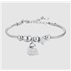 LUCA BARRA BRACCIALE DONNA IN ACCIAIO BORSA E CRISTALLI -