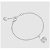 LUCA BARRA BRACCIALE DONNA IN ACCIAIO CON COCCINELLA E CRISTALLI BIANCHI -