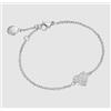 LUCA BARRA BRACCIALE DONNA IN ACCIAIO CON CUORICINO E CRISTALLI BIANCHI -