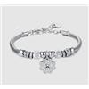 LUCA BARRA BRACCIALE DONNA IN ACCIAIO CON QUADRIFOGLIO CON CRISTALLI BIANCHI -