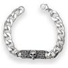 FREELANCE JW Bracciale In acciaio inossidabile con teschio - ARGENTO/ACCIAIO