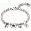 Uno de 50 Bracciale placcato argento Sterling con cristalli -