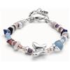 Uno de 50 Bracciale placcato argento Sterling con cristalli artigianali multicolore - MULTICOLOR