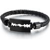 FREELANCE JW Bracciale semi rigido Razor Blade - NERO