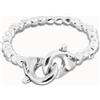 Uno de 50 Bracciale sfere placcato argento con moschettone a incastro (L) -