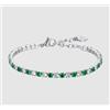 LUCA BARRA BRACCIALE TENNIS DONNA CRISTALLI VERDI E BIANCHI -