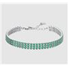 LUCA BARRA BRACCIALE TENNIS DONNA IN ACCIAIO CON ZIRCONI VERDI -