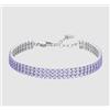 LUCA BARRA BRACCIALE TENNIS DONNA IN ACCIAIO CON ZIRCONI VIOLA -