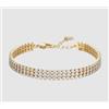 LUCA BARRA BRACCIALE TENNIS DONNA IN ACCIAIO IP GOLD CON ZIRCONI BIANCHI -