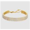LUCA BARRA BRACCIALE TENNIS DONNA IN ACCIAIO IP GOLD CON ZIRCONI BIANCHI -