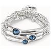 Uno de 50 Bracciale triplo placcato argento Sterling e cristallo -