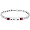 SQUADRE CALCIO LOWELL Bracciale uomo gioielli Squadre di calcio Milan -