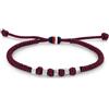 TOMMY HILFIGER BRACCIALE UOMO REGOLABILE RED NYLON CON NODO SCORREVOLE - BORDEAUX