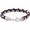 TOMMY HILFIGER BRACCIALE UOMO TYSON IN PELLE INTRECCIATA TRICOLORE - MULTICOLOR