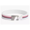 TOMMY HILFIGER BRACCIALEUOMO IN SILICONE A RIGHE - BIANCO