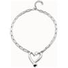 Uno de 50 Ciondolo d'argento Sterling a maglie e con cuore -
