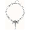 Uno de 50 Collana catenina placcata argento sterling con libellula centrale -