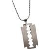 FREELANCE JW Collana con Ciondolo a Forma di Lama di Rasoio - ARGENTO/ACCIAIO