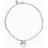 Uno de 50 Collana con sfere placcate in argento sterling e dettaglio di cuore -