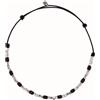 Uno de 50 Collana di cuoio con perline di argento e legno -