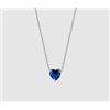 LUCA BARRA COLLANA DONNA IN ACCIAIO CON CUORE CRISTALLO BLU -