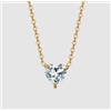 LUCA BARRA COLLANA DONNA IN ACCIAIO E IP GOLD CON CUORE CRISTALLO BIANCO -