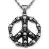 FREELANCE JW Collana in Acciaio Peace&Skull - ARGENTO/ACCIAIO