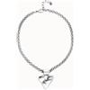 Uno de 50 Collana placcata argento con catena grossa e dettaglio di cuore -