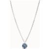 Uno de 50 Collana placcata argento Sterling con cristallo blu -
