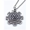 FREELANCE JW COLLANA RUNICA VALKNUT - ARGENTO/ACCIAIO