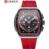 CURREN Jamaica orologio da uomo - ROSSO